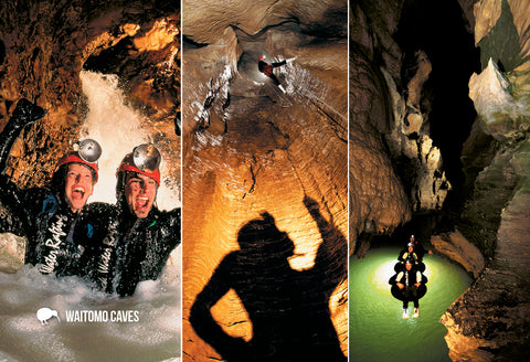 SWC972 - Black Water Rafting, Waitomo - Small Postcard - Postcards NZ Ltd