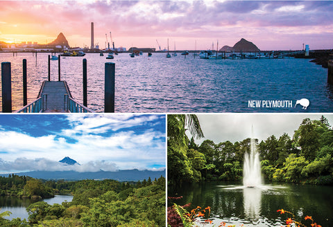 STA80 - New Plymouth Multi - Small Postcard - Postcards NZ Ltd