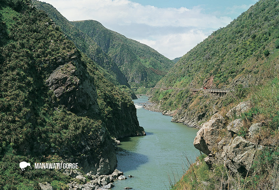 SMW1053 - Manawatu Gorge - Small Postcard - Postcards NZ Ltd