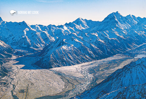 SMC352 - Aerial Mt Cook, Southern Alps - Small Postcard - Postcards NZ Ltd