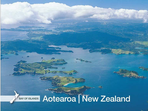 LBI030 - Bay Of Islands Aerial - Large Postcard - Postcards NZ Ltd