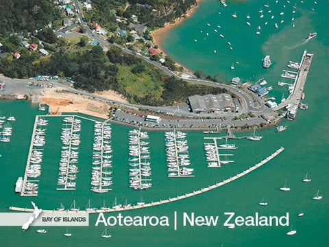 LBI031 - Opua, Aerial - Large Postcard - Postcards NZ Ltd