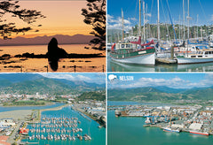 SNE748 - Port Of Nelson Multi - Small Postcard - Postcards NZ Ltd