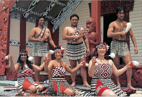 SRO255 - Maori Concert Group - Small Postcard - Postcards NZ Ltd