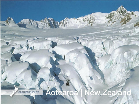 LGI074 - Glacier Flights - Large Postcard - Postcards NZ Ltd