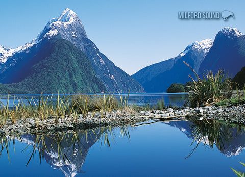 LFI065 - Reflections, Milford Sound - Large Postcard - Postcards NZ Ltd