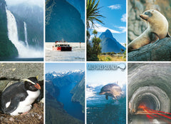 LFI067 - Milford Sound 8 View Multi - Large Postcard - Postcards NZ Ltd