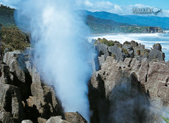 LWE183 - Blow-Hole Punakaiki Rocks - Large Postcard - Postcards NZ Ltd