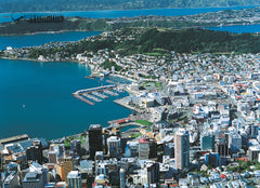 LWG187 - Wellington Aerial - Large Postcard - Postcards NZ Ltd