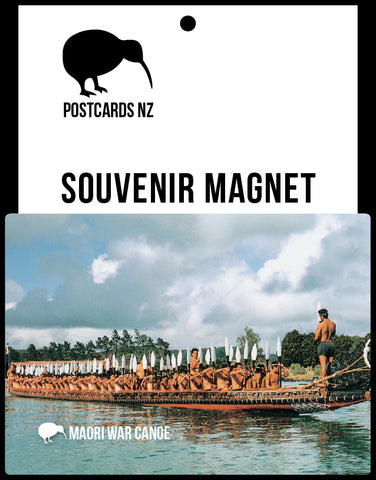 MGI100 - Maori War Canoe - Magnet - Postcards NZ Ltd