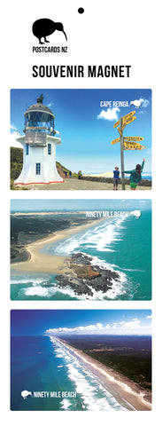 MNU5930 - Ninety Mile Beach Magnet Set - Postcards NZ Ltd