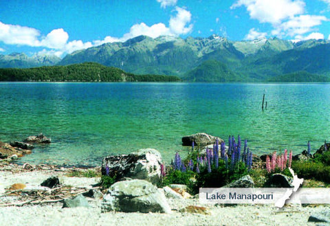 SFI672 - Lake Manapouri - Small Postcard - Postcards NZ Ltd