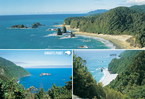 SWE977 - Knights Point Multi - Small Postcard - Postcards NZ Ltd