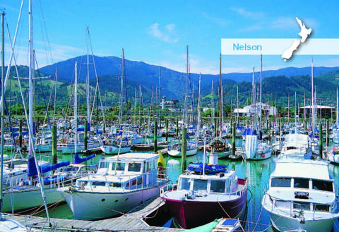 SNE719 - Nelson Marina - Small Postcard - Postcards NZ Ltd