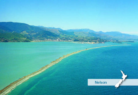SNE746 - Nelson Haven Aerial - Small Postcard - Postcards NZ Ltd