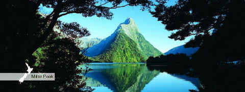 MPFI123 - Mitre Peak - Panoramic Magnet - Postcards NZ Ltd