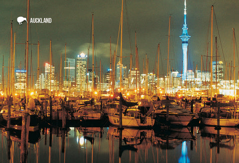 SAU102 - Westhaven Marina, Auckland - Small Postcard - Postcards NZ Ltd
