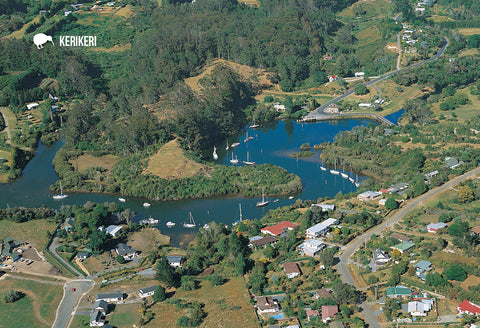 SBI157 - Aerial Kerikeri Inlet - Small Postcard - Postcards NZ Ltd