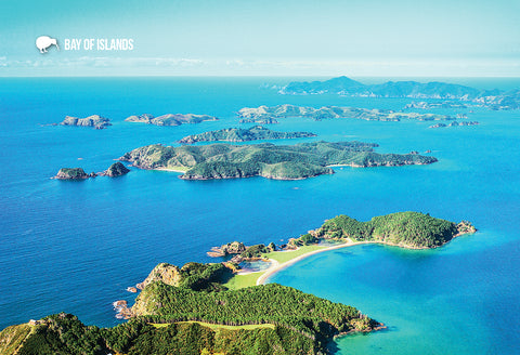 SBI174 - Bay Of Islands,  Aerial - Small Postcard - Postcards NZ Ltd