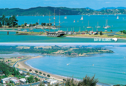 SBI185 - Paihia Multi - Small Postcard - Postcards NZ Ltd