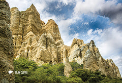 SCA1126 - Clay Cliffs - Omarama - Small Postcard