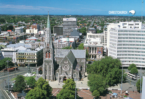 SCA326 - Cathedral Square - Small Postcard - Postcards NZ Ltd