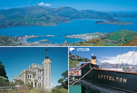 SCA330 - Lyttelton Multi - Small Postcard - Postcards NZ Ltd