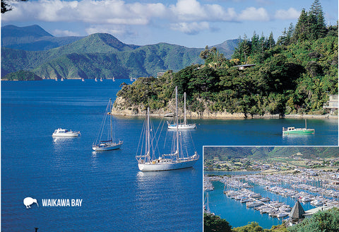 SMB665 - Waikawa Bay, Picton - Small Postcard - Postcards NZ Ltd