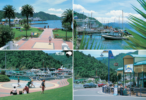 SMB666 - Picton - Small Postcard - Postcards NZ Ltd