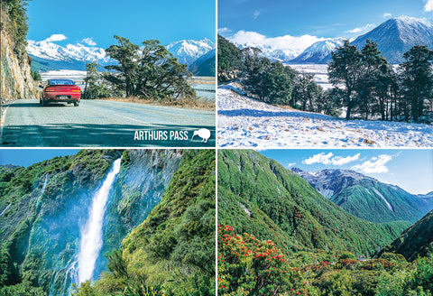 SMC369 - Arthurs Pass, Multi - Small Postcard - Postcards NZ Ltd