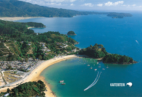 SNE740 - Kaiteriteri Aerial - Small Postcard - Postcards NZ Ltd