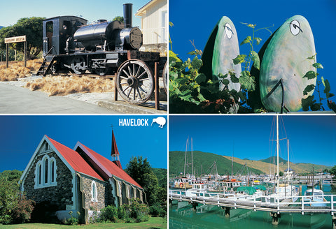 SNE749 - Havelock Multi - Small Postcard - Postcards NZ Ltd
