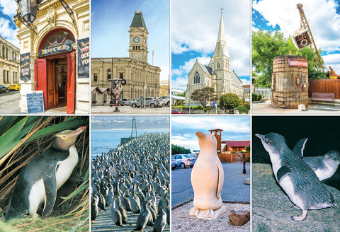 SOT1111 - Oamaru Buildings and Penguins - Postcards NZ Ltd