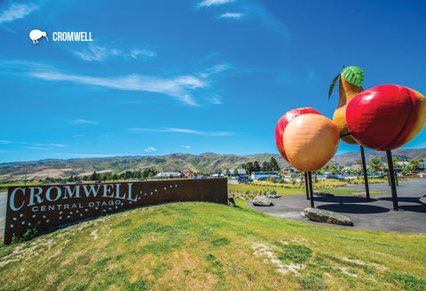 SOT384 - Fruit Monument, Cromwell - Small Postcard - Postcards NZ Ltd
