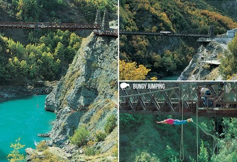 SQT851 - Bungy Jumping - Small Postcard - Postcards NZ Ltd