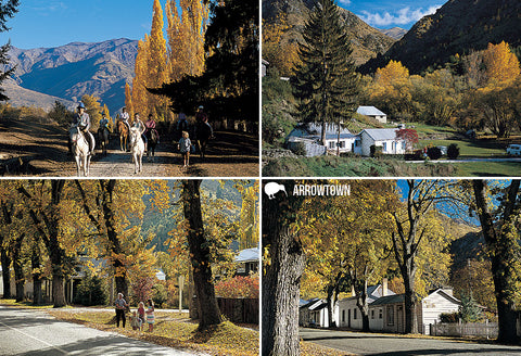 SQT853 - Autumn, Arrowtown - Small Postcard - Postcards NZ Ltd