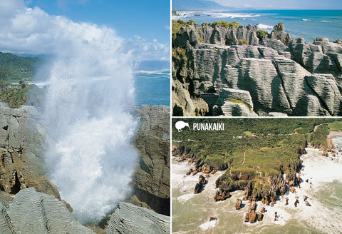 SWE1093 - Pancake Rocks - Small Postcard - Postcards NZ Ltd