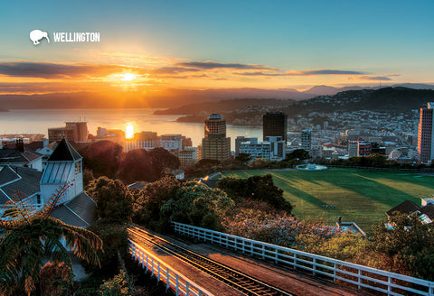 SWG982 - Wellington At Dawn - Small Postcard - Postcards NZ Ltd
