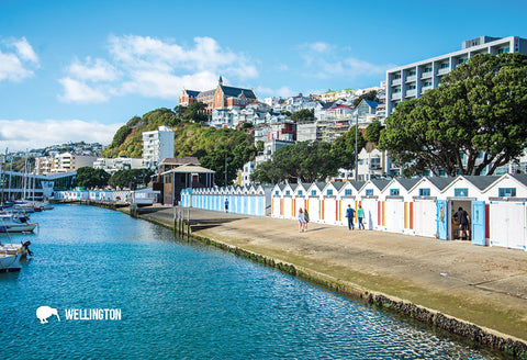 SWG1006 - Aerial Of Wellington City - Small Postcard