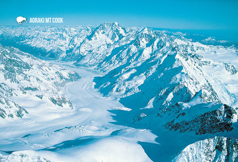 SMC352 - Aerial Mt Cook, Southern Alps - Small Postcard