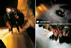 SWC973 - Black Water Rafting, Waitomo - Small Postcard - Postcards NZ Ltd