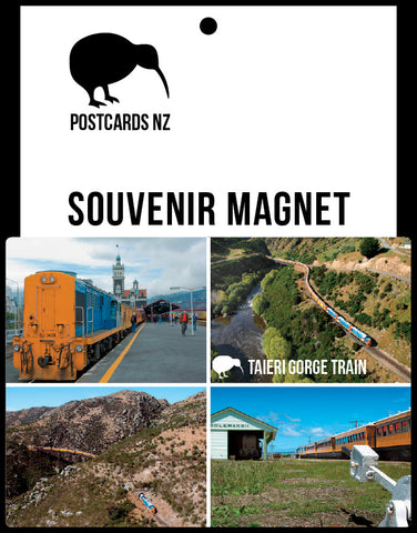 MDN086 - Taieri Gorge Rail 4 View -Magnet - Postcards NZ Ltd