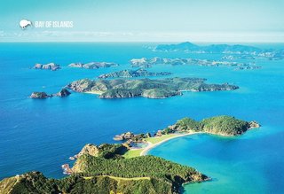 LBI024 - Bay Of Islands,  Aerial - Large Postcard - Postcards NZ Ltd